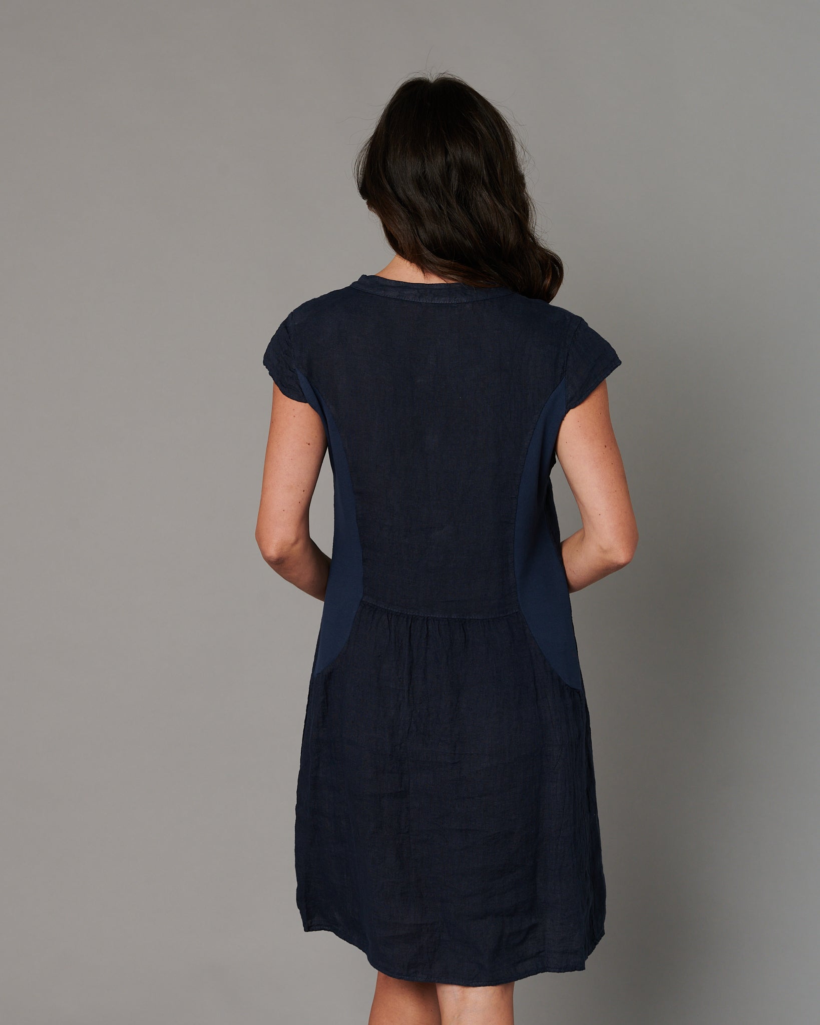 miss sugar linen dress Band Collar Linen Dress Miss Sugar