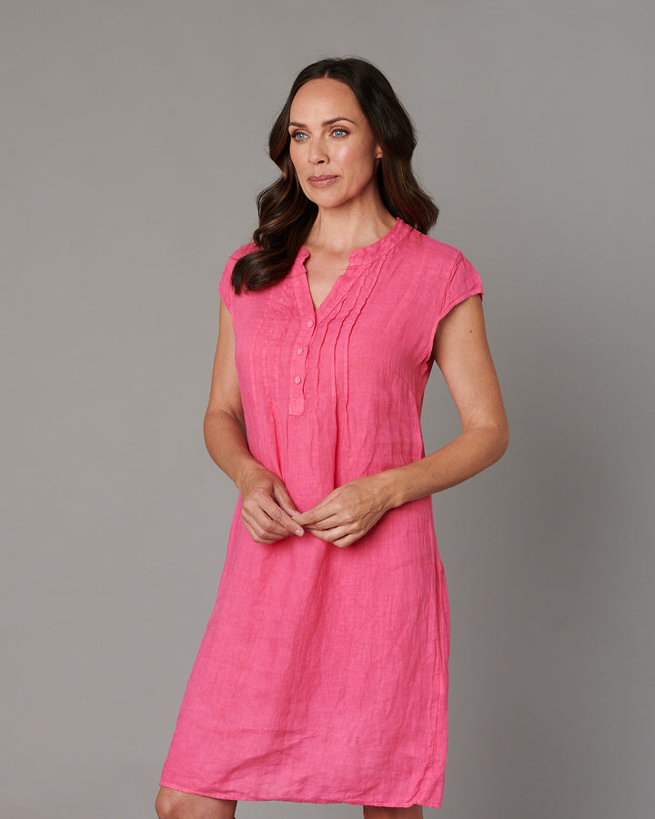Linen Button Dress – Miss Sugar