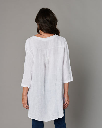 Linen Button Blouse