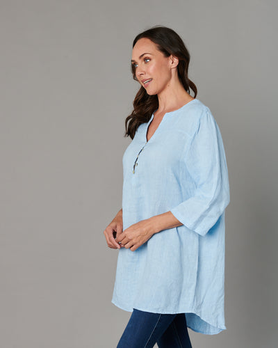 Linen Button Blouse