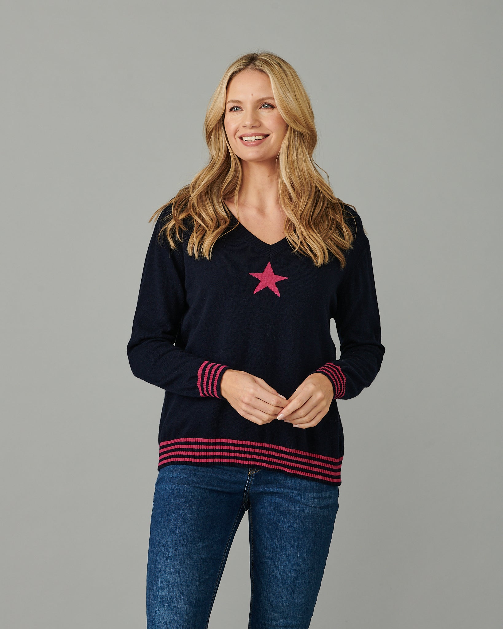 Cashmere Front Star Jumper – Miss Sugar